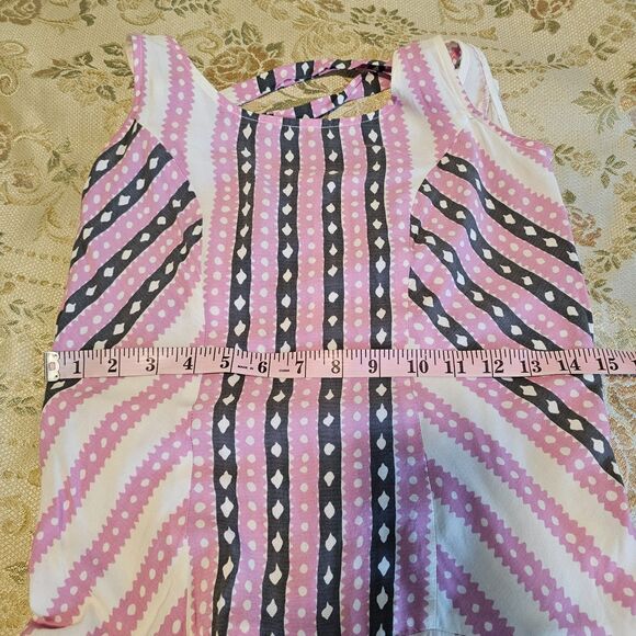 Free People Purple Print Sleeveless Mini Dress 100% Rayon Made in USA Size XS - Picture 3 of 7